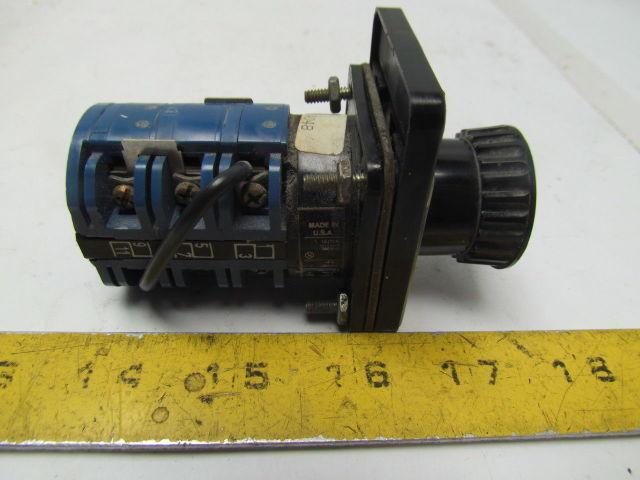 KrausNaimer C11 A048 Ammeter Switch Heavy duty 12amp 600VAC 4position switch