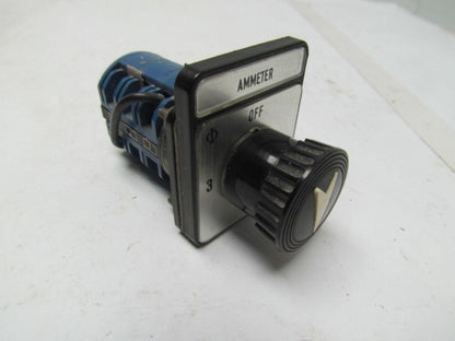 KrausNaimer C11 A048 Ammeter Switch Heavy duty 12amp 600VAC 4position switch