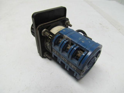 KrausNaimer C11 A048 Ammeter Switch Heavy duty 12amp 600VAC 4position switch
