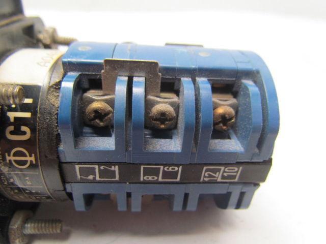 KrausNaimer C11 A048 Ammeter Switch Heavy duty 12amp 600VAC 4position switch