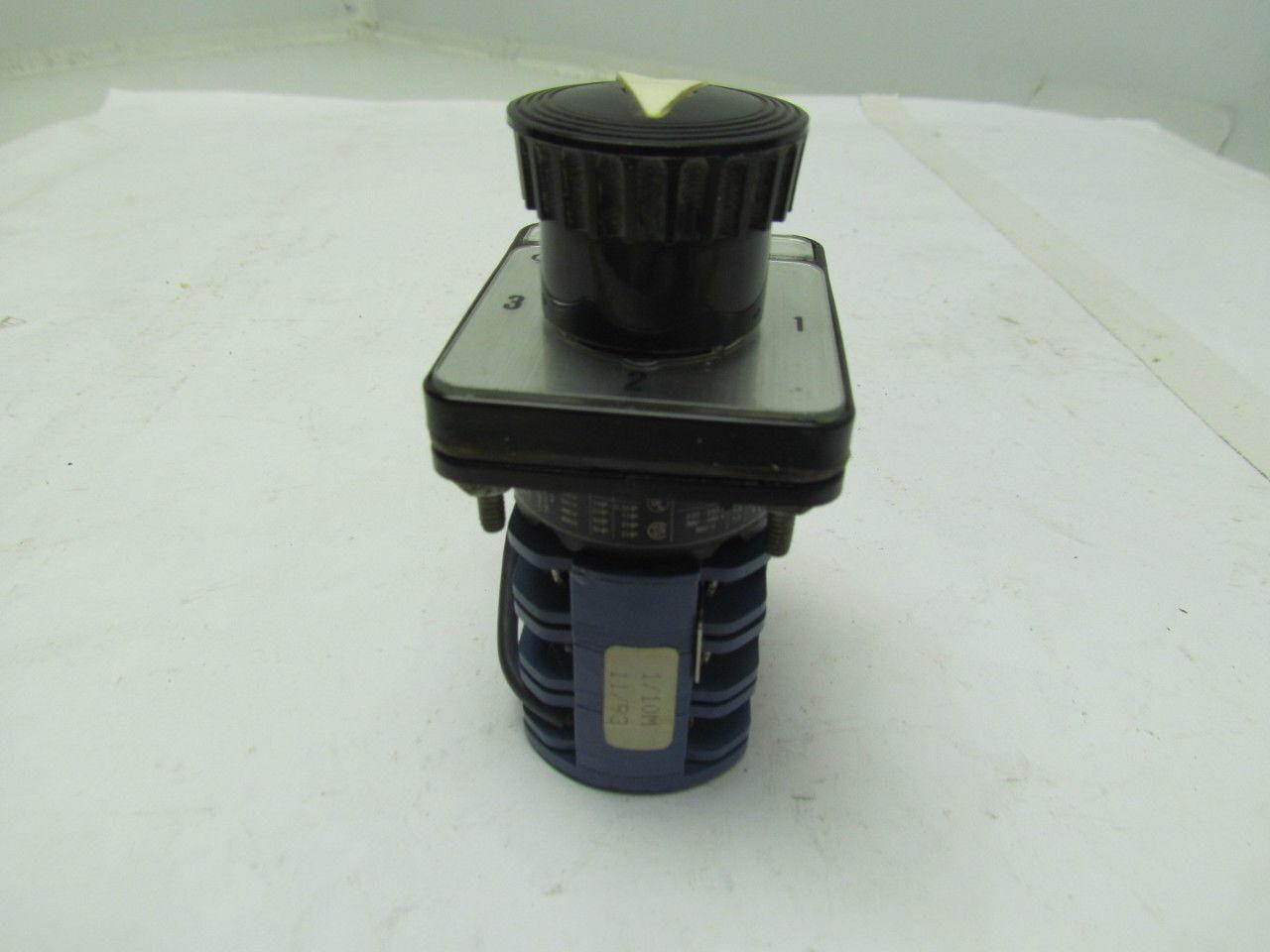 KrausNaimer C11 A048 Ammeter Switch Heavy duty 12amp 600VAC 4position switch