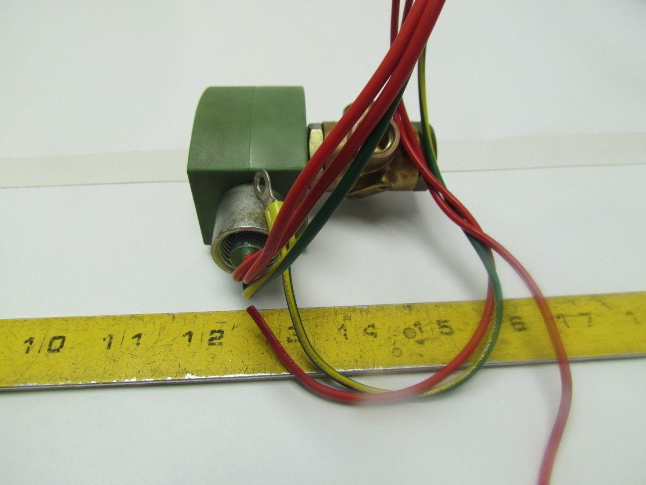 ASCO RED HAT 8320G188 Solenoid Valve 1/4"NPT 45PSI Air Bas Water 3port