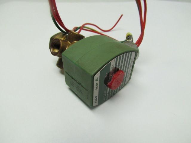 ASCO RED HAT 8320G188 Solenoid Valve 1/4"NPT 45PSI Air Bas Water 3port