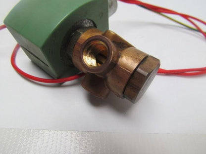 ASCO RED HAT 8320G188 Solenoid Valve 1/4"NPT 45PSI Air Bas Water 3port
