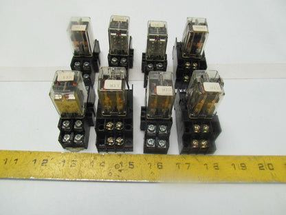Allen-Bradley 700-HF32A1 10Amp 120/240 Cube Relay w/700HN116 bases Lot of 8