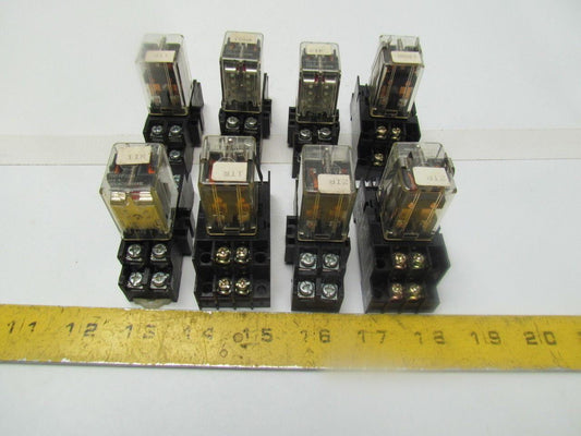 Allen-Bradley 700-HF32A1 10Amp 120/240 Cube Relay w/700HN116 bases Lot of 8