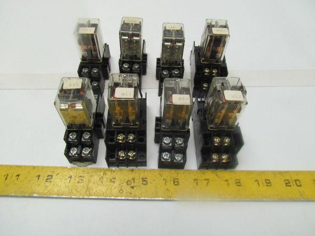 Allen-Bradley 700-HF32A1 10Amp 120/240 Cube Relay w/700HN116 bases Lot of 8