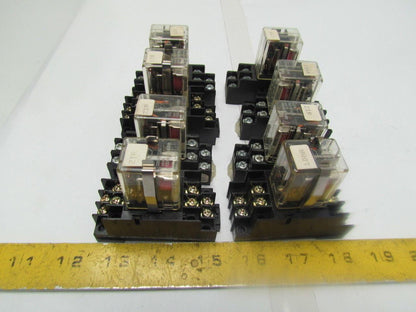Allen-Bradley 700-HF32A1 10Amp 120/240 Cube Relay w/700HN116 bases Lot of 8