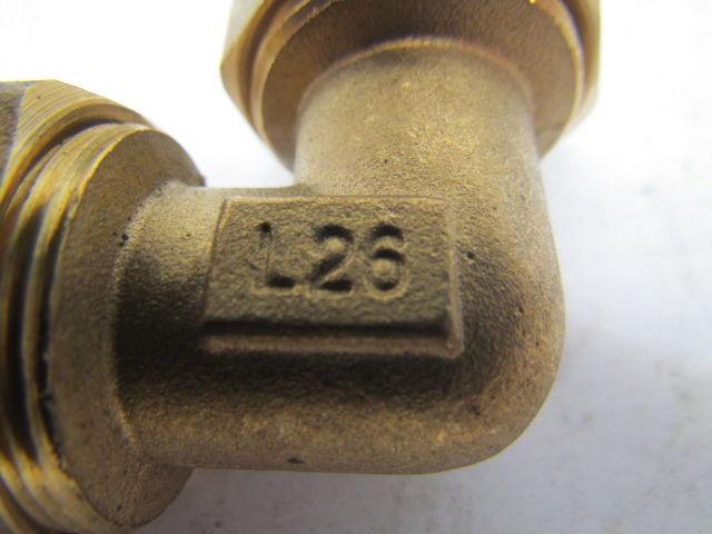NANSEN 3/4" 90° tube Fitting Brass Compression L26 Unused