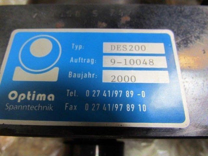 Optima Hydro-Mechanical DES-200 200 Ton Clamping Force Turn Clamp