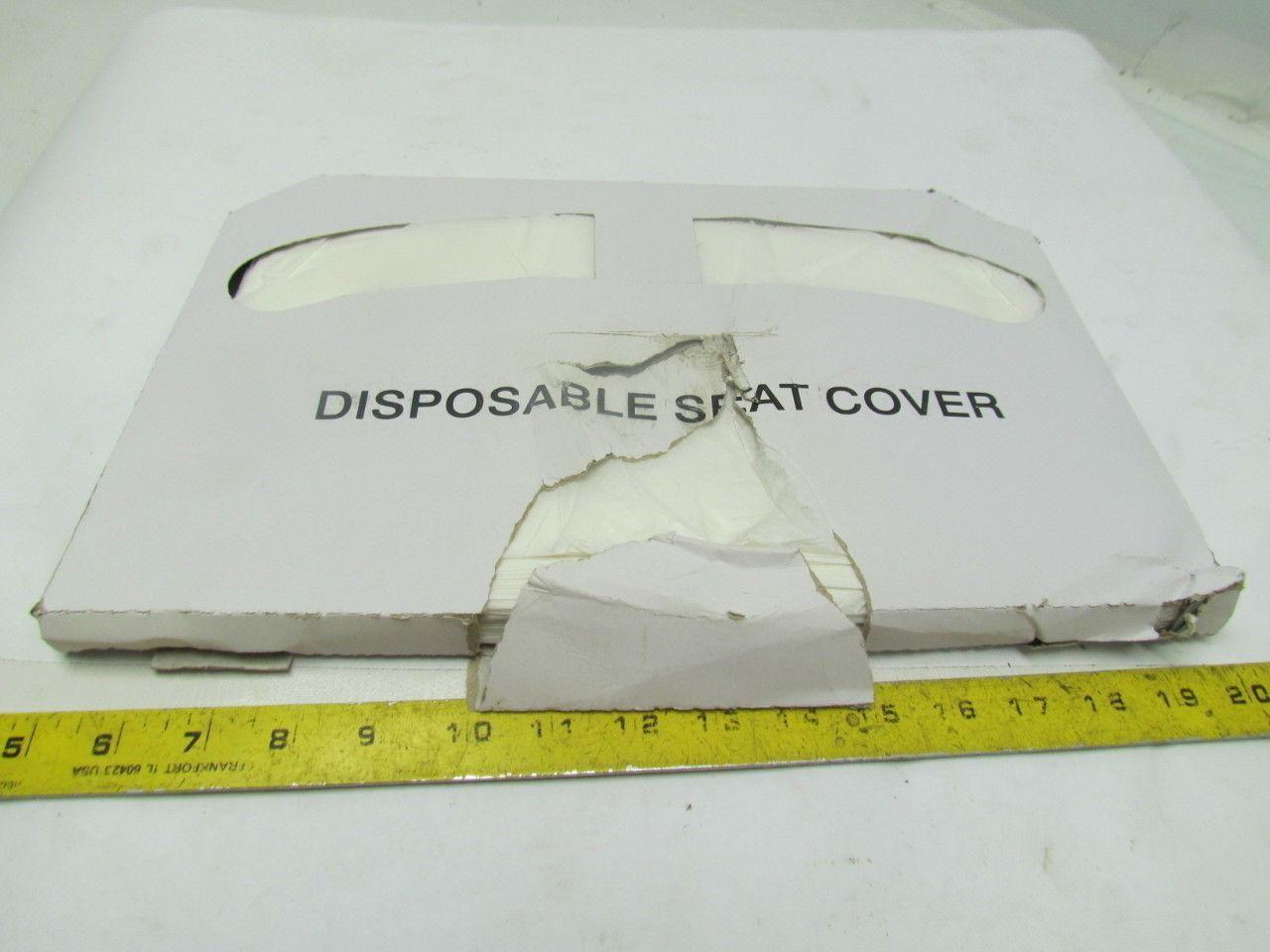 Tough Guy 2VEX6A 5000 pcs 1/2 Fold Disposable White Toilet Seat Cover