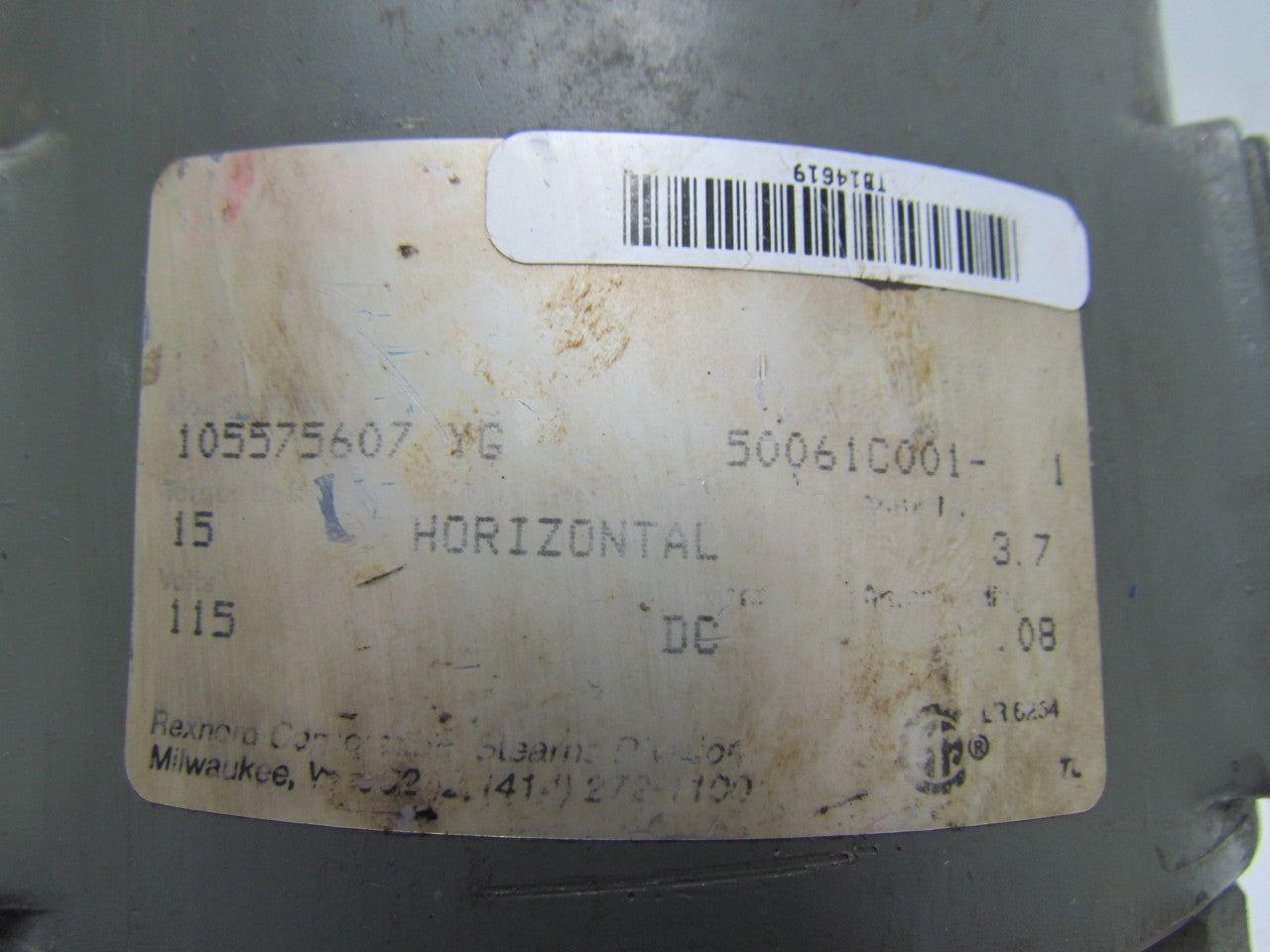 Rexnord Stearns 105575607-YG Electric Motor Brake Horizontal 115VDC 15Lbs Torque