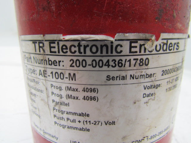TR Electronic 200-00436/1780 AE-100-M Absolute Encoder 1/2" Dia Shaft 11-27 VDC
