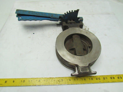 Rockwell MCcAnnalok 432L150S6TS6 4" Stainless Steel Butterfly Valve W/Lever-Lock