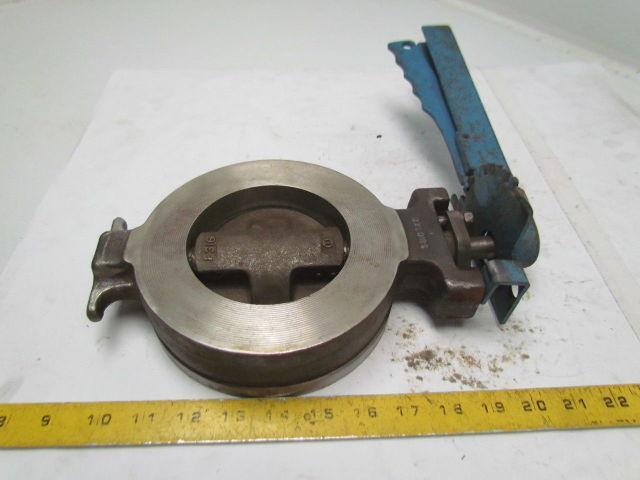 Rockwell MCcAnnalok 432L150S6TS6 4" Stainless Steel Butterfly Valve W/Lever-Lock