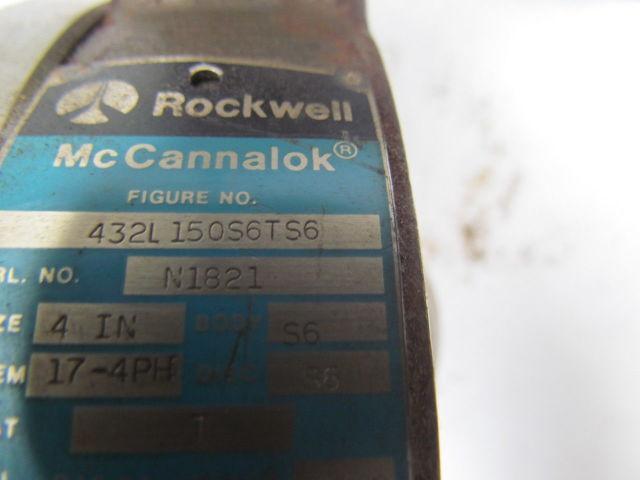 Rockwell MCcAnnalok 432L150S6TS6 4" Stainless Steel Butterfly Valve W/Lever-Lock