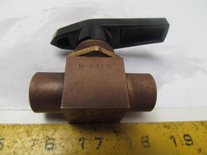 Whitney B-44F6 3/8"npt 2-way Brass Swagelok Ball Valve W/Bleed Off