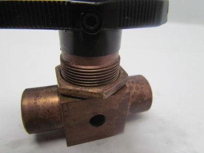 Whitney B-44F6 3/8"npt 2-way Brass Swagelok Ball Valve W/Bleed Off