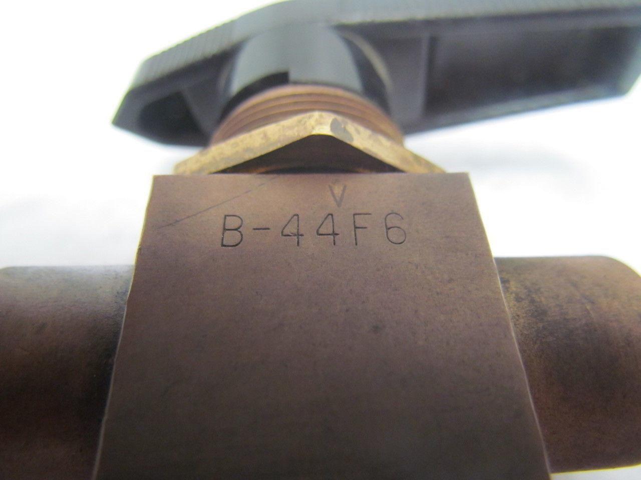 Whitney B-44F6 3/8"npt 2-way Brass Swagelok Ball Valve W/Bleed Off