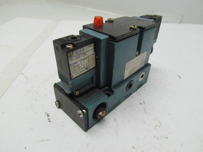 MAC 82A-DA-BKA-TH-DAAP-11DA-9 Double 120V Solenoid Control Valve w/Base 1/4" NPS