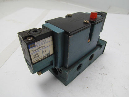 MAC 82A-DA-BKA-TH-DAAP-11DA-9 Double 120V Solenoid Control Valve w/Base 1/4" NPS