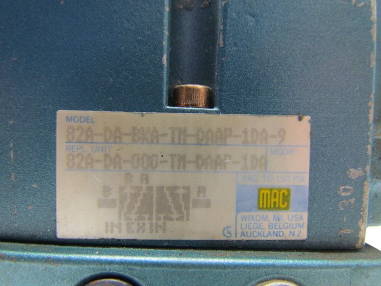 MAC 82A-DA-BKA-TH-DAAP-11DA-9 Double 120V Solenoid Control Valve w/Base 1/4" NPS