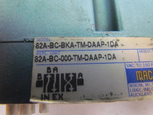 MAC 82A-BC-BKA-TM-DAAP-1DA Single Coil Pneumatic Directional Control Valve