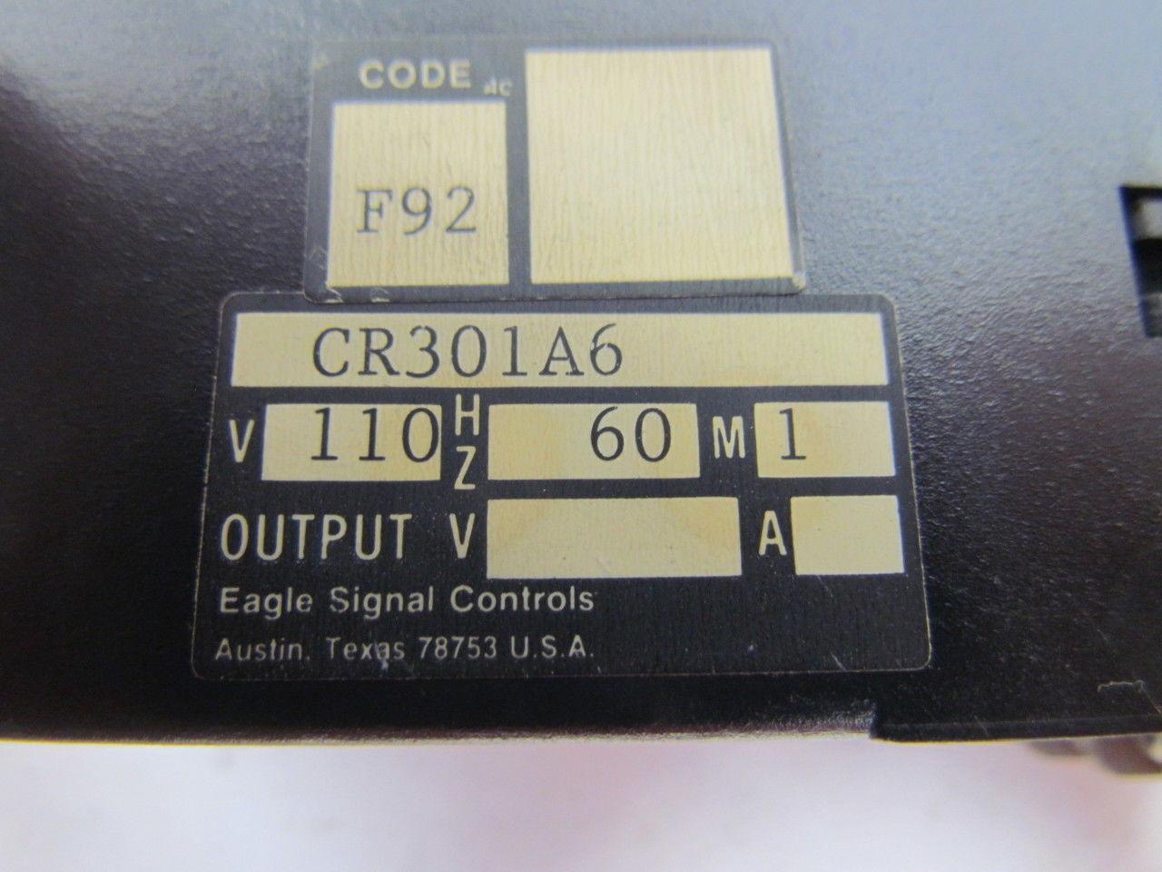 Eagle Signal CR301A6 110V 60H programablerelay w/ base