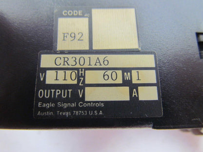 Eagle Signal CR301A6 110V 60H programablerelay w/ base