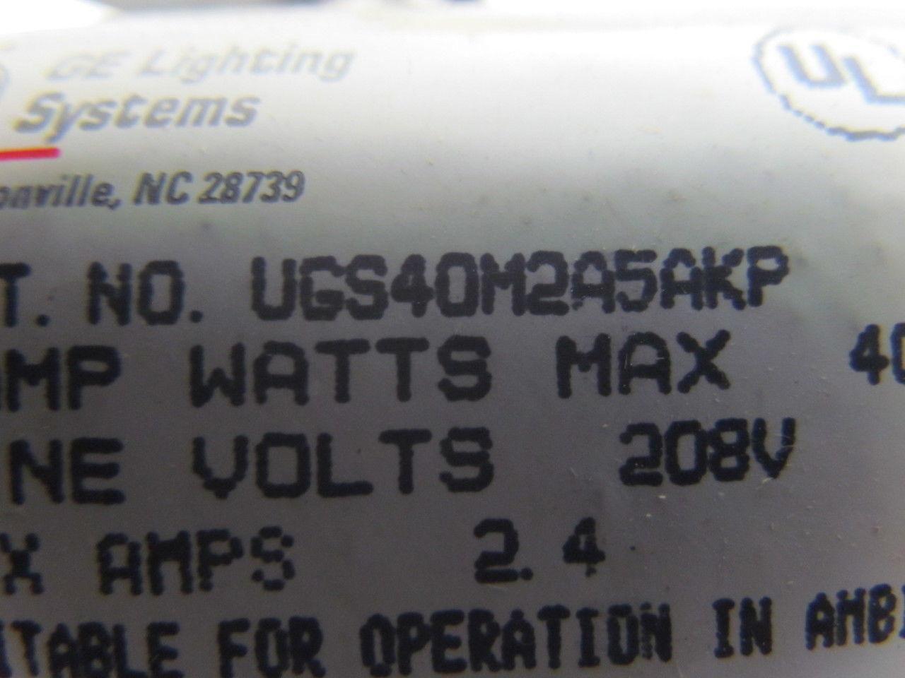 GE Lighting UGS40M2A5AKP Small Ballast Assy For UNIGLOW Luminaire 208V 400W