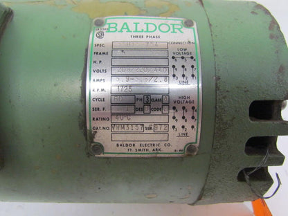 Baldor VMM3157 2HP 3PH Electric Motor 1725RPM 208/220/440V