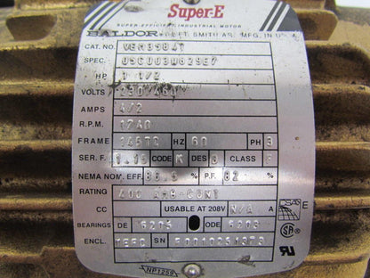 Baldor Motor VEM3584T 1-1/2HP 230/460Volt 1740RPM 60HZ