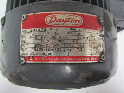 Dayton Electric A3N378 5HP 460Volt 1730RPM 60HZ