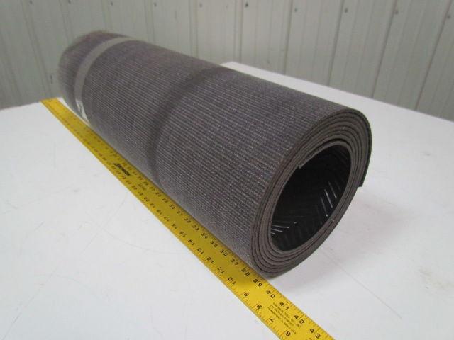 Black PVC Chevron Top Friction Surface Conveyor Belt 28" Wide 13Ft Long