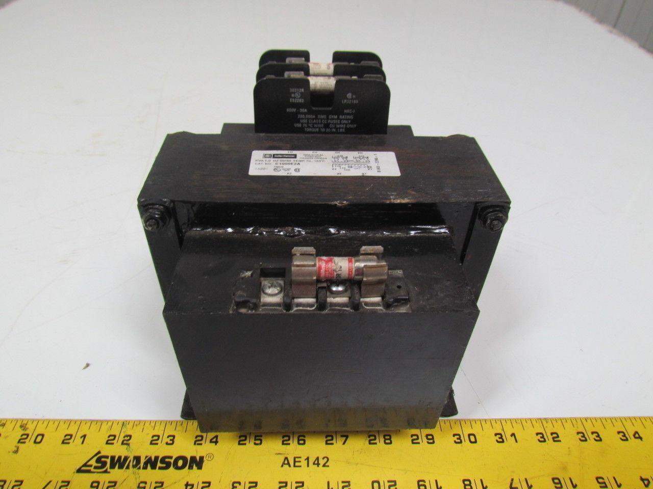 Cutler-Hammer C1000E2A Control Transformer 220x480 Pri 120V Sec 1KVA 1PH