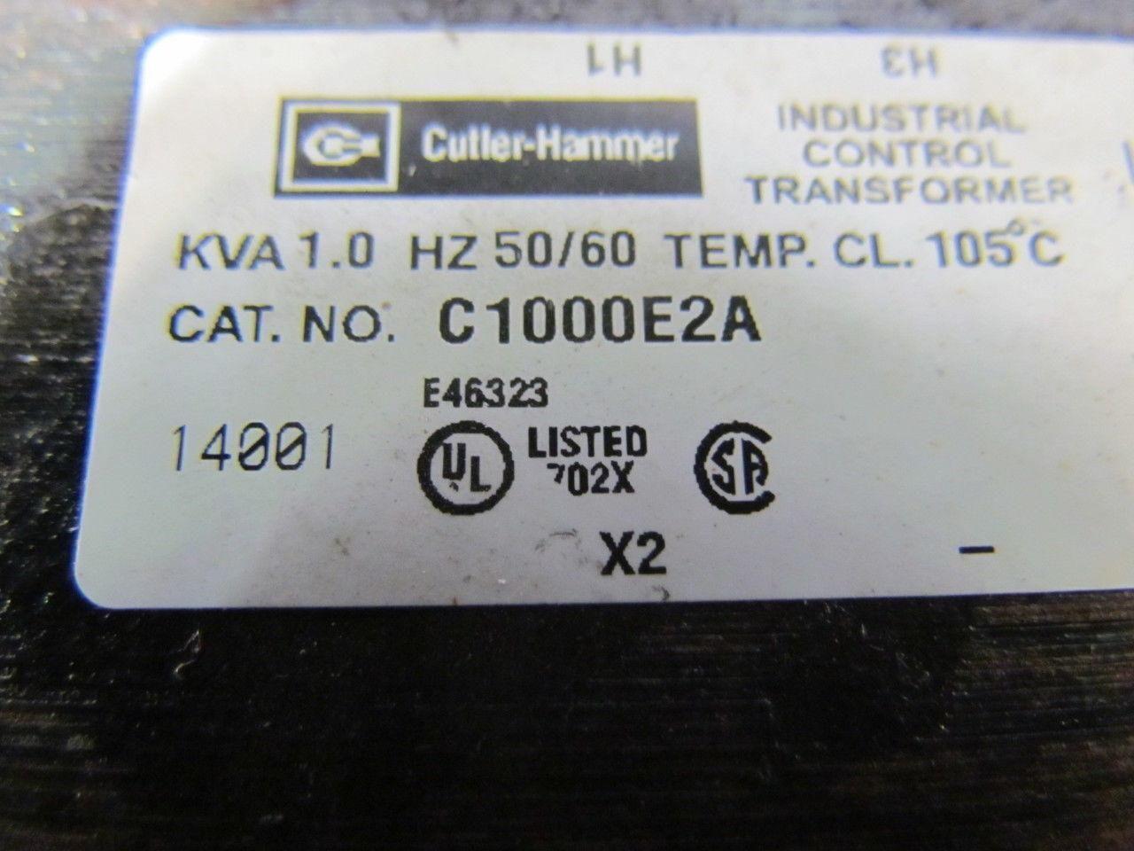 Cutler-Hammer C1000E2A Control Transformer 220x480 Pri 120V Sec 1KVA 1PH