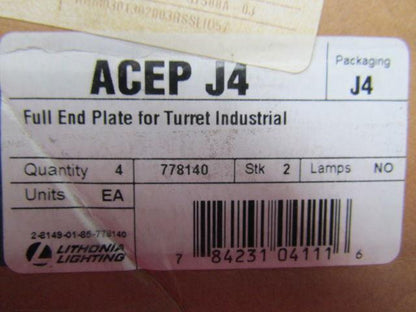 Lithonia Lighting ACEP J4 Full end plate for Turret Industrial Boxof 4