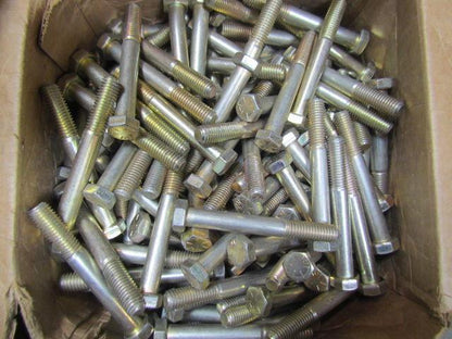 1/2-13x4" GR8 Hex Cap Bolt Yellow Plated Aprox 240pc lot