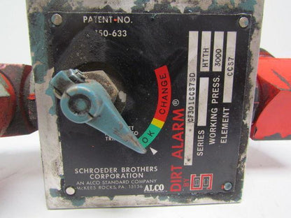 Schroeder Dirt Alarm CF301CCS7SD 3000 PSI Uses element CCS7