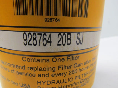 Parker 928764 20B SJ Hydraulic Oil Canister Filter Cartridge 20 Micron 20 GPM