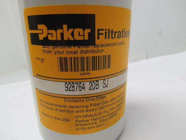 Parker 928764 20B SJ Hydraulic Oil Canister Filter Cartridge 20 Micron 20 GPM
