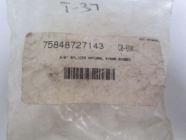 C0-6NK 3/8" Splicer Natural Kynar Barbed Lot of 37 HHO