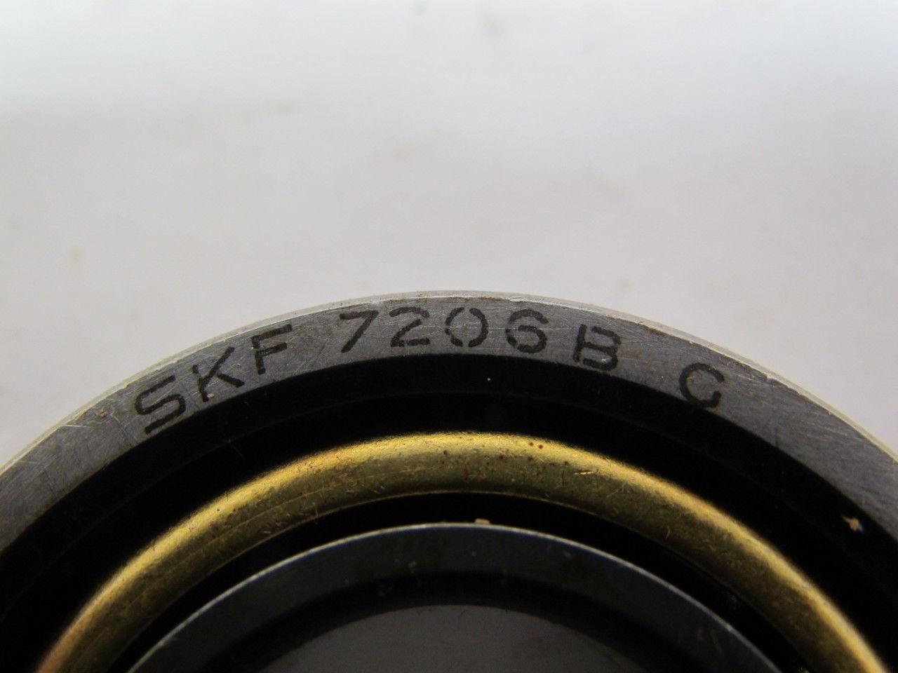 SKF 7206B Angular Contact Ball Bearing Single Row 30MM ID 16MM Width 62MM OD