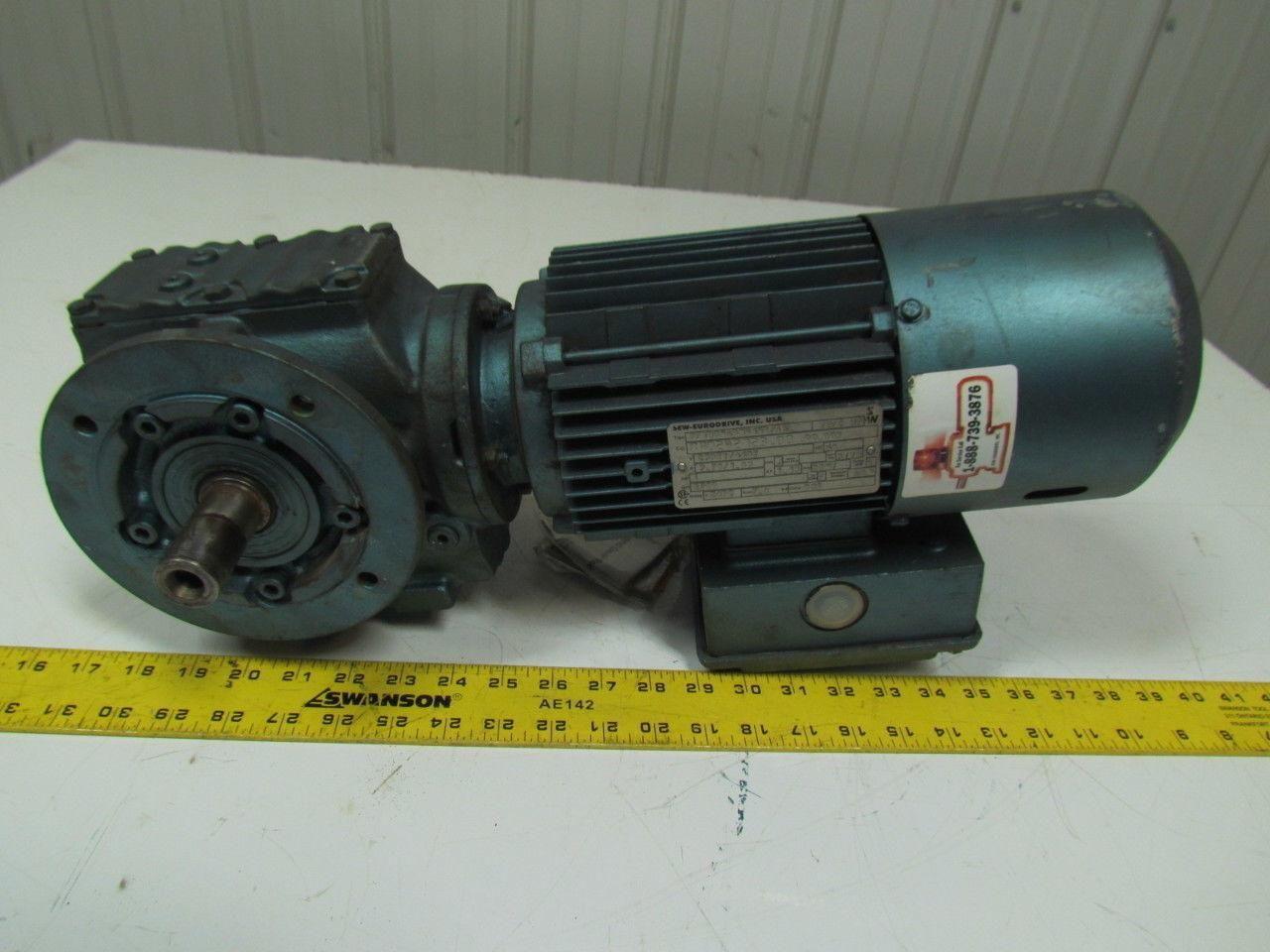 SEW-EURODRIVE SF47DT80N4BM61MR/AS Motor Gear Reducer 14.24:1 Ratio 24VDC Brake