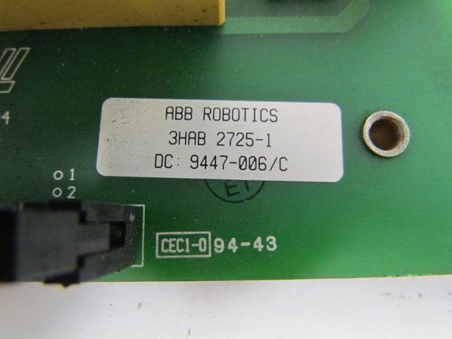 ABB Robotics 3HAB 2725-1 DC 9447-006C Relay Control Board