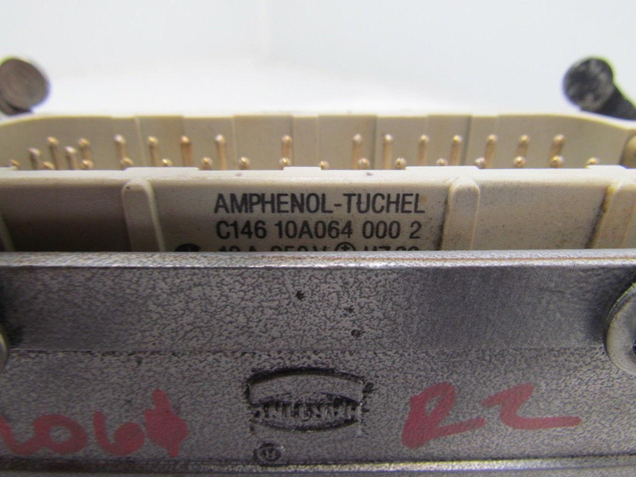 Amphenol C146 10A64 000,2 10A 250V Male Connector w/Housing Module Coupler