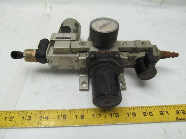 SCM EAW3000 Filter Reg w/Auto Drain EAFD3000-F03 Mist Separator EVHS3000 Valve
