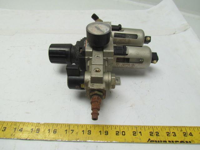 SCM EAW3000 Filter Reg w/Auto Drain EAFD3000-F03 Mist Separator EVHS3000 Valve