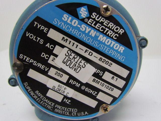 Superior M111-FD-8202 Stepping Motor 2.26VDC 6.1A 200 Steps/Rev