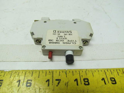 Square-D Class 9080 Type GCB 30 Ser B Thermal-Magnetic Circuit Protector 3 Amp
